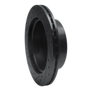 Ford Bronco Brake Rotor (1) - Rear Right - R1 Concepts - Drilled & Slotted - Black - `19-`25